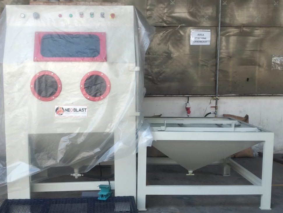 mesin cabinet sandblasting shot blasting custome jakarta indonesia